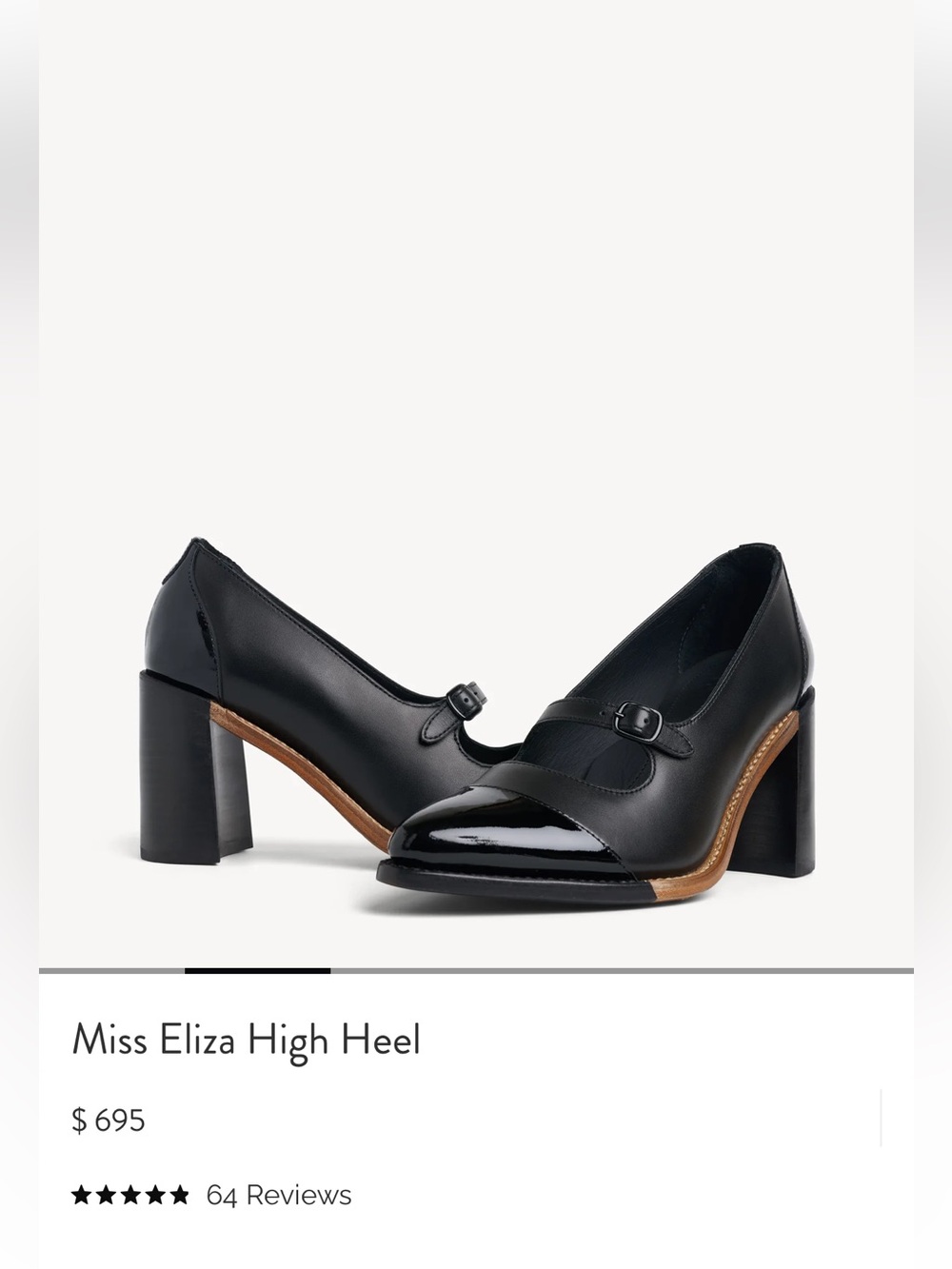 The Office of Angela Scott Miss Eliza Black Leather High Heel